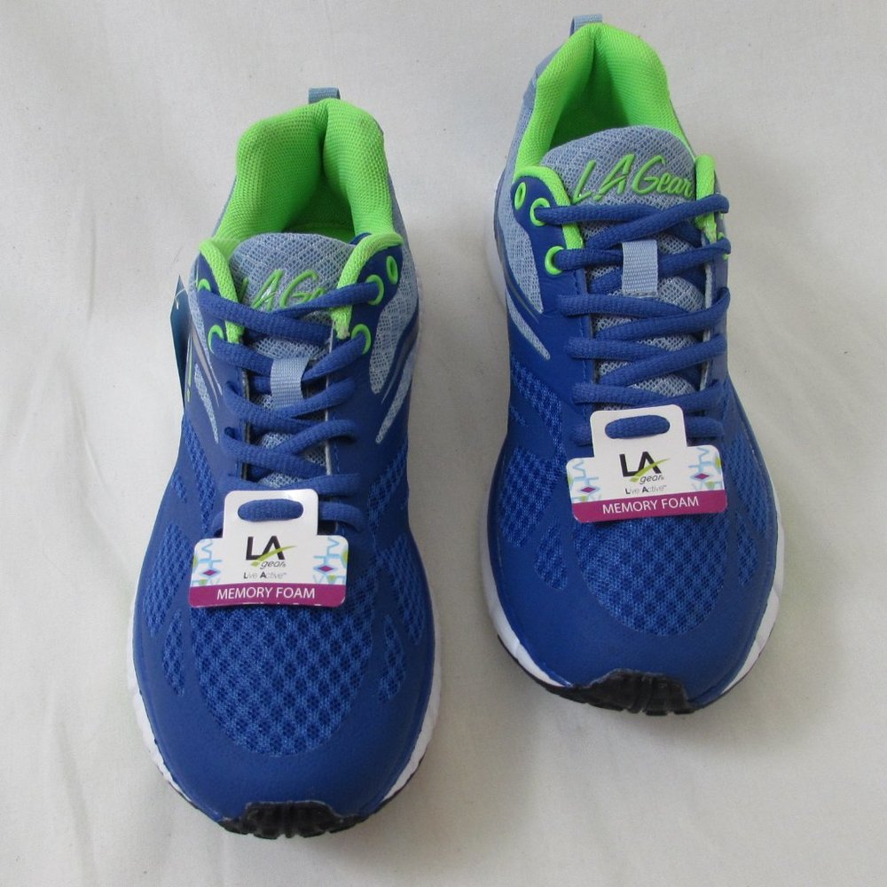 LA Gear Honey Running Shoe Blue and Green …